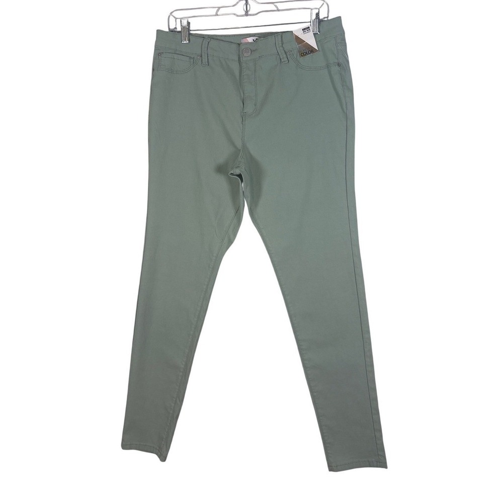 YMI Jeans USA Forever Color Mid-Rise Skinny Pants Sage Green XL P748931